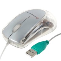 MC Saite 8033 High Precision Optical Mouse Silver and Transparent