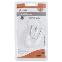 MC Saite Optical Mouse with Retractable Cable White