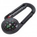 Carabiner Pocket Travel Keychain Compass with Thermometer