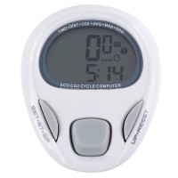 Eco CO2 Offset Bike Cycle Computer Odometer Speedometer Grey