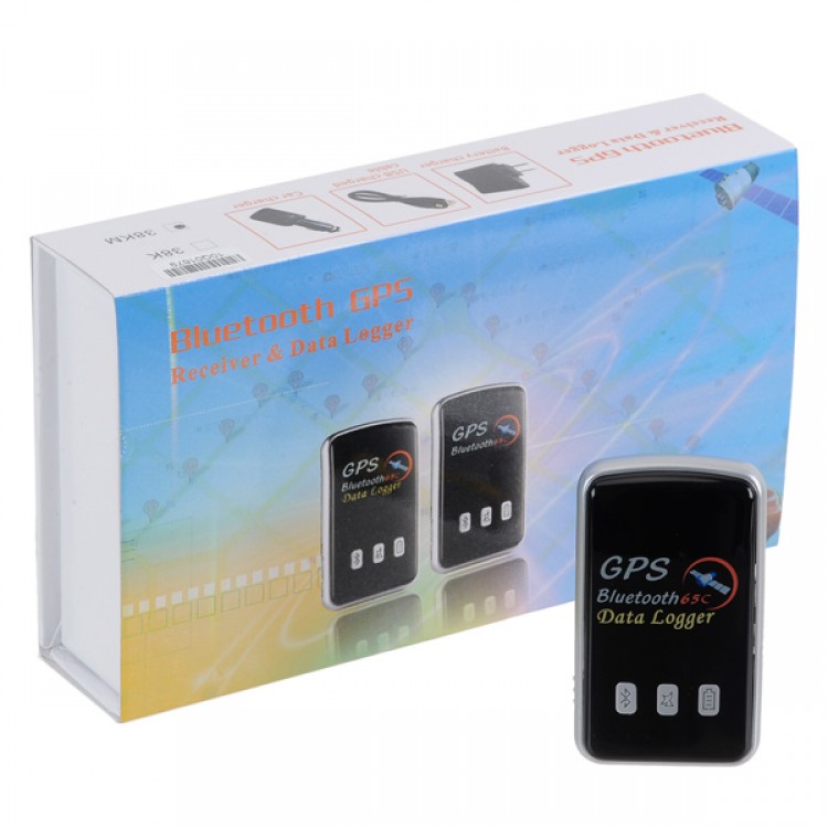 65Channel Car Navigation and Tracking Bluetooth GPS Receiver + Data