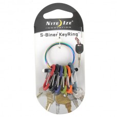 Nite Ize Colorful Stainless Steel Key Rack Biner Blk with Key Ring