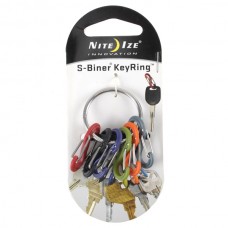 Nite Ize Stainless Steel Key Rack Biner Blk with Key Ring
