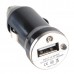 Mini Bullet USB Car Charger for MP3 MP4 Music Player Black