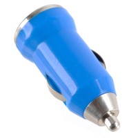 Mini Bullet USB Car Charger for MP3 MP4 Music Player Blue