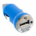 Mini Bullet USB Car Charger for MP3 MP4 Music Player Blue