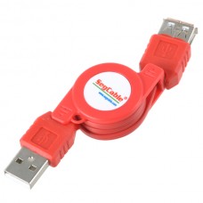 USB 2.0 Type A Male to A Female Extension Cable 65cm Red