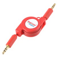 3.5mm Retractable Stereo Audio Extension Cable Male to Male 65cm