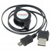 USB 2.0 to Micro 5 Pin Retractable Extension Cable for SAMSUNG