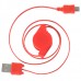 USB 2.0 to Micro 5 Pin Retractable Extension Cable for SAMSUNG Red