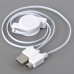 USB 2.0 to Mini 5 Pin Retractable Cable for MP3 Camera Cellphone White