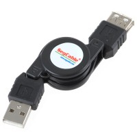 USB 2.0 Type A Male to A Female Extension Cable 65cm Black