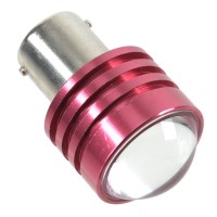 1W Car Turning Signal Light LED Bulb Lamp w/ Convex Lens Red