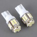 T10 Vehicle Car Signal Bulb 3020 SMD  24LED White Light Lamp DC12V 2pcs