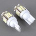 T10 Vehicle Car Signal Bulb 3020 SMD  24LED White Light Lamp DC12V 2pcs