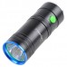 Mini Rechargeable Dual Lens 3W LED White + Blue Light Fish Attractor Flashlight with Tripod