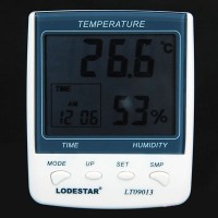 Digital Hygrometer Thermometer Humidity Meter Temperature Humidity Meter with Clock and Date