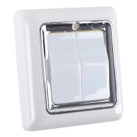 2-Way Wireless Remote Control Wall Plate Light Switch 2CH