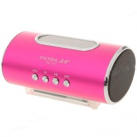 PN-27 Mini Portable USB Rechargeable MP3 Player Speaker FM TF Slot Rose Red