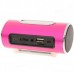 PN-27 Mini Portable USB Rechargeable MP3 Player Speaker FM TF Slot Rose Red
