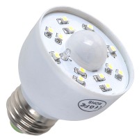 E27 LED PIR Occupancy Motion Sensor Light Bulb 3W White