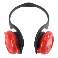 Fashion Sport MP3 Player Headset Headphones TF Card Slot Reader Red