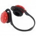 Fashion Sport MP3 Player Headset Headphones TF Card Slot Reader Red