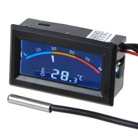 5V Digital Thermometer Temperature Meter Gauge Dual LCD