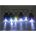 Multicolored Rainbow RGB Flashing LED keychain Flashlights Color Assorted (10-Pack)