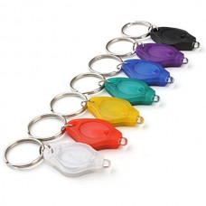 Multicolored Rainbow RGB Flashing LED keychain Flashlights Color Assorted (10-Pack)