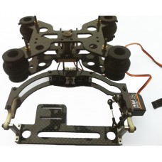 IDEA FLY Two-Axis Tilt/Pan Shock-Absortion Camera Mount FPV PTZ(Plastic +Carbon Fiber)