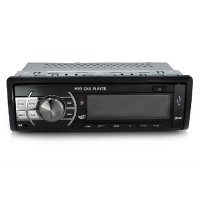 STC-7008U Fixed Panel Car Mp3 Player with USB/SD Card/AUX Inputs and FM Radio (Black Panel/Green Light)