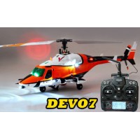 Walkera V200DQ01 with DEVO7 Transmitter Flybarless Helicopter RTF 2.4Ghz