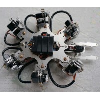 Aluminium Programmed Hexapod Robotics Spider Six 6DOF Biped Robot Frame Kit +20pcs Servo with Clamp 