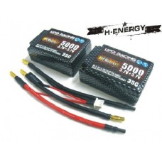 H-ENERGY 5000mAh 3.7V+3.7V 35C LiPo Battery