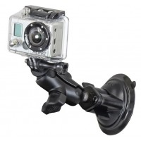 RAM-B-166-A-GOP1U: RAM Suction Cup windshied Mount w/ Custom GoPro Hero Adapter For All Gopro HD Cameras