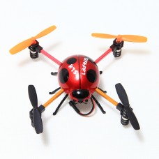 2.4G 4CH Ladybug Mini RC Quadcopter 6-Axis 3D UFO Aircraft Red with Transmitter