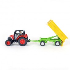 4109-02 1:43 Scale Farm Tractor with Flatcar Wagon