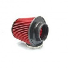 Universal Super Power Flow Stainless Steel Air Filter for Car Red + Black