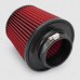 Universal Super Power Flow Stainless Steel Air Filter for Car Red + Black