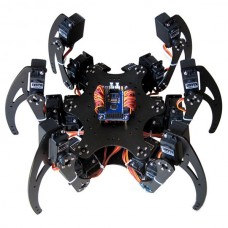 Arduino Alumin Hexapod Spider Six 3DOF Legs Robot with 18 Servos + 32 Channel Servo Controller Board