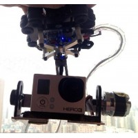 Carbon Fiber Roll/Pan Camera Gimble Photography PTZ+Anti-vibration Set for GoPro 3 HD Hero 3 Camera