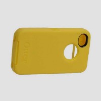 Yellow Silicone Hard Tough Heavy Duty Protective Hybrid Defender Case iPhone 4S