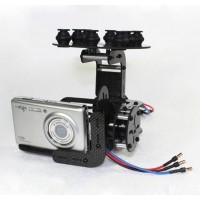 Carbon Fiber Two Axis FPV Brushless Camera Gimbal Mount PTZ +Sunnysky 2216 Motor w/ 8pcs Rubber Ball Plate f/ Multicopter