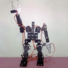19DOF Biped Robot Educational Robot Kit Bracket Ball Bearing Robotics with Clamp + 19pcs Metal Horn
