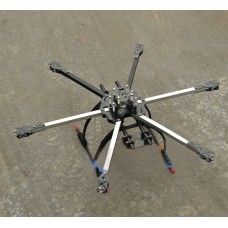 FY-650 650-X6 Alumium Folding Hexacoptor Frame FPV Quad Multi-copter w/ 190mm Landing Skid