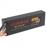 GE POWER 4200mAh 25C 7.4V Rechargeable Lithium Polymer Battery