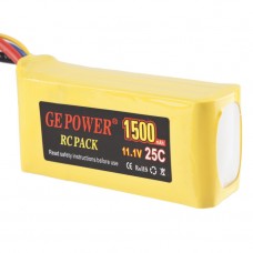 GE POWER 1500mAh 25C 11.1V Rechargeable Lithium Polymer Battery
