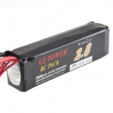 GE POWER 2800mAh 25-50C Rechargeable Lithium Polymer Battery