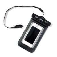 Waterproof 20M Dry Diving Pouch Cover Case Bag For iPhone 5 4 4S 4.5" Cellphone-Black